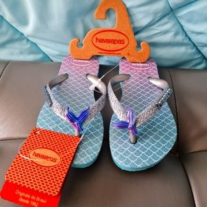 Havaianas Children Mermaid Sparkle Sandles Size 9